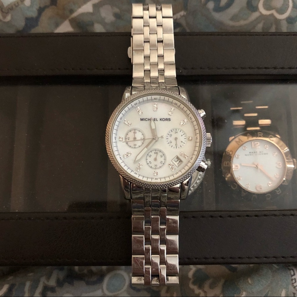 Slightly used Silver Michael Kors watch